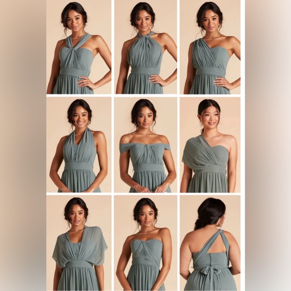 SOLD Birdy Grey Grace Convertible Dress Chiffon Dark Mauve Formal Bridesmaid - Picture 11 of 12